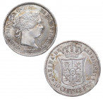 1868*68. Isabel II (1833-1868). Madrid. 10 Céntimos de Escudo. A&C 341. Ag. 1,30 g. EBC / EBC+. Est.65.