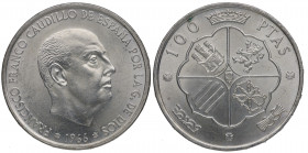 1966*68. Franco (1939-1975). 100 pesetas. Ag. SC-. Est.18.