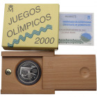 1999. Juan Carlos I (1975-2014). 1000 Pesetas . Ag. Juegos olímpicos 2000. SC. Est.30.