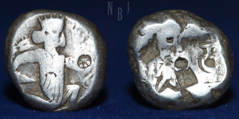 Achaemenid Kingdom; Darius I to Xerxes II, 485-420 BC. Silver siglos. king or he...