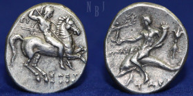 CALABRIA: Tarentum, AR nomos, ca. 280-272 BC, 6.47gm, 21mm, VF to EF