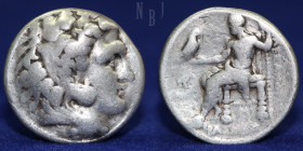Macedonian coin of Alexander III 'The Great' AR Tetradrachm, 317-311BC, 16.65gm, 27mm, VF