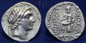 SELEUKID KINGS, Demetrios I. AR Drachm, Ekbatana mint. 162-150 BC, 3.78gm, 17mm, Good VF & R