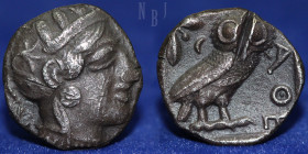 Attica, Athens: AR tetradrachm, ca. 449-413 BC, 16.68gm, 23mm, Good F