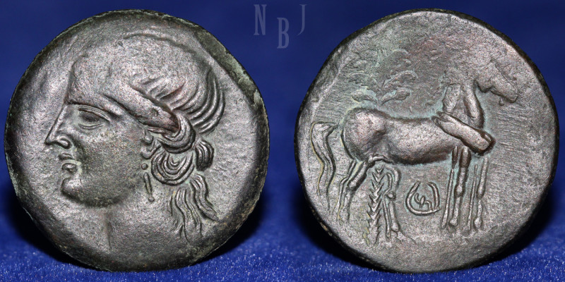 Ancients Greek, CARTHAGE. Zeugitana. Ca. 221-210 BC. Bronze Æ trishekel, (16.58g...