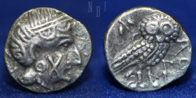 South Arabia, Qatabanian (3rd - 2nd cen. BC). AR Hemidrachm, 1.21gm, 11mm, VF & R
