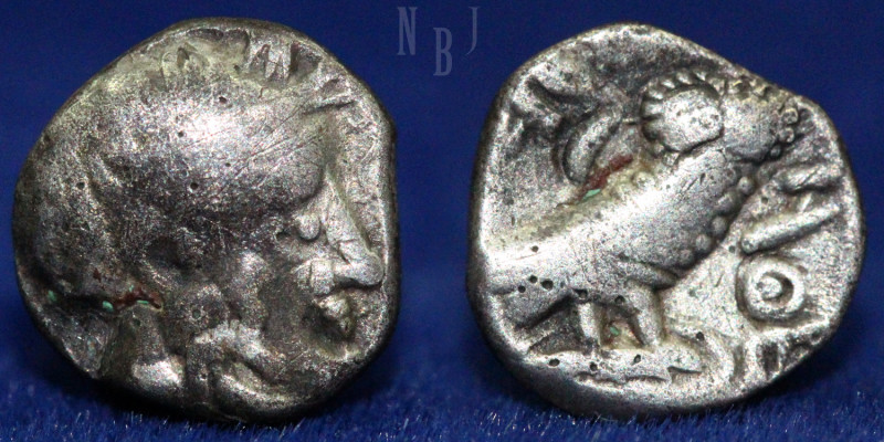 ARABIA, Southern. Qataban. Unknown ruler(s). Circa 350-320/00 BC. AR 1/4 drachm....