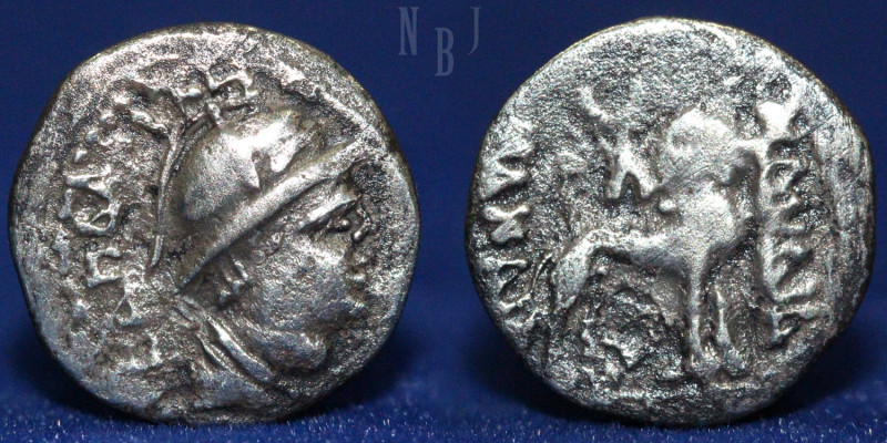 YUEH CHI: Sapadbizes, late 1st century BC, AR hemidrachm (1.11gm, 15mm) Mitch-28...