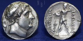 BAKTRIA; c. 240-230 BCE Diodotus (or Diodotos) I or II AR tetradrachm, 16.60gm, 26mm, EF & R