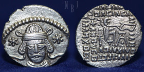 Parthian; Vonones II. 51 AD. AR Drachm, 3.84gm, 20mm, VF