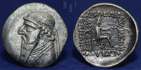 PARTHIAN KINGDOM; Mithradates II (121-91 BC), Silver Drachm, 3.92gm, 20mm