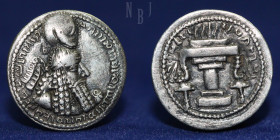 SASANIAN KINGS; Ardashir I. AD. 223/4-240. Silver Hemidrachm, 2.08gm, 20mm, About EF
