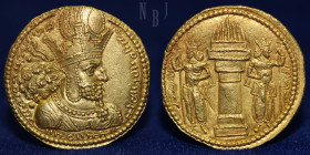 Sassanian, Shapur I, gold dinar, Ctesiphon mint, 7.28gm, 22mm, EF & RR