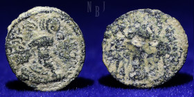 Sasanians, AE unit, Varhran / Bahram II, 276-293 AD, 0.86gm, 12mm, F & RR