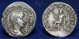 ROMAN; GORDIAN III (02-03/238-03/244) Denarius, 3.01gm, 20mm, Good VF