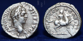 ROMAN; Denarius (206)  head w. lkr. n.r. ANTONINVS, 3.53gm, 19mm, VF