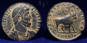 Roman; JULIAN II. Æ Double Centenionalis of Constantinople, 8.73gm, 27mm, About EF