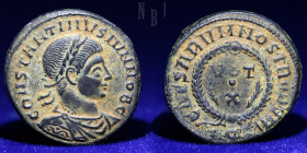 Roman; Constantine I VOT XX from Aquileia, 3.01gm, 19mm, Good VF