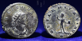 Roman; Gallienus Billon Antoninianus "AEQVIT AVG Aequitas. 264-267 AD, 2.73gm, 20mm, VF