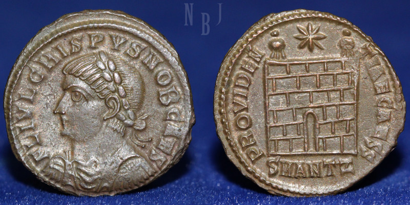 Crispus Follis - PROVIDENTIAE CAESS - Cyzicus Mint. 324-325 AD. (2.86gm, 20mm) F...