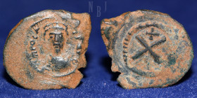 PHOCAS. Æ Constantinople mint. Struck 603-610 AD, 2.62gm, 23mm, VF