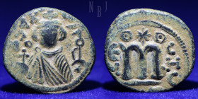 BYZANTINE, Pre-Reform AE Fals/Follis Anonymous AD 660s, Hims, 3.58gm, 19mm, About EF