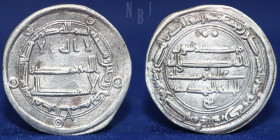 ABBASID Al-Mahdi, Silver Dirham, Qasr al-Salam 168h, 2.91gm, 25mm, About EF