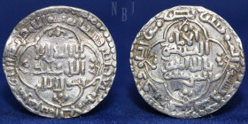 Abbasid, al-Mustansir (622-640h), silver dirham, Madinat al-Salam 637h, 3gm, 21mm, EF