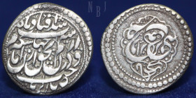 ZAND: KARIM KHAN, AR ABBASI, MINT OF Dar al-Ibadeh Yazd, 4.57gm, 21mm, About EF & R