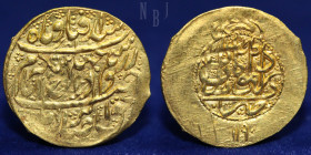 ZAND: Karim Khan, 1753-1779, AV ¼ mohur, Kashan, AH1190, A-2791, 2.73gm, 21mm, About EF