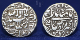 MUGHAL: Murad Bakhsh, 1658, AR rupee Ahmadabad, AH1068, 11.46gm, 23mm, About EF