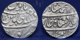 INDIA, MUGHAL, Muhammad Shah Silver rupee. Kora AH 1141 RY 14, 11.31gm, 23mm, Good VF