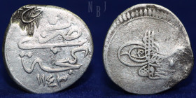 Ottoman Empire; Mahmûd I, Abbasi or Onluk 1143 H, Ganja, 4.32gm, 22mm, VF & RR