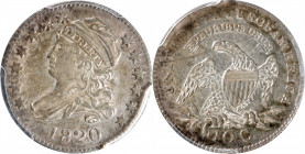 1820 Capped Bust Dime. JR-1. Rarity-3. STATESOFAMERICA. AU-55 (PCGS). CAC.

A highly significant offering for the discerning Capped Bust dime variet...