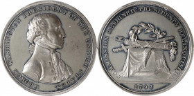 "1797" (ca. 1816) Halliday Medal. Musante GW-57, Baker-70. White Metal. Ornamented Rims. Specimen-62 (PCGS).

53.9 mm. 797.5 grains. Somewhat dusky ...