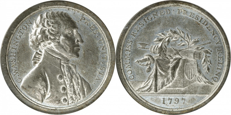 "1797" (ca. 1805) Sansom Medal. Presidency Relinquished. Original Dies, Early Im...