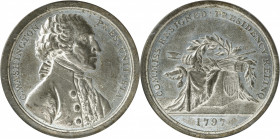 "1797" (ca. 1805) Sansom Medal. Presidency Relinquished. Original Dies, Early Impression. By John Reich. Musante GW-58, Baker-71B, Julian PR-1. White ...