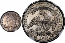 1833 Capped Bust Dime. JR-2. Rarity-4+. MS-62 (NGC).

A much scarcer variety in the Bust dime series, the second T in STATES is slightly left of the...