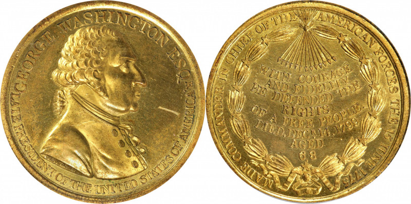 "1799" (ca. 1800) Westwood Medal. First Reverse. Musante GW-82, Baker-81A. Fire-...