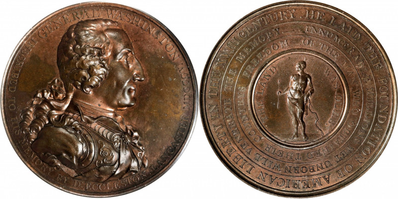 1805 Eccleston Medal. By Thomas Webb, for Daniel Eccleston. Musante GW-88, Baker...
