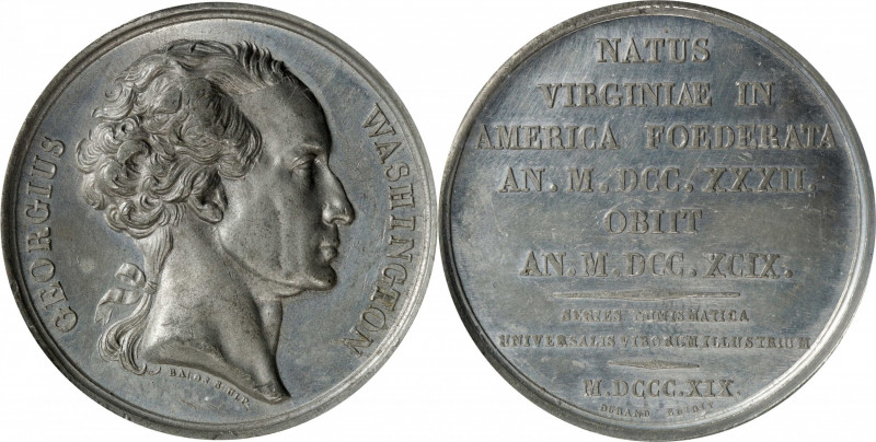 "1819" (ca. 1844-1860) Series Numismatica Medal. By John R. Bacon. Musante GW-10...