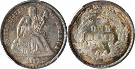 1875-CC Liberty Seated Dime. Mintmark Above Bow. MS-64 (PCGS).

Satiny and boldly struck Choice Mint State quality for this popular type issue in th...