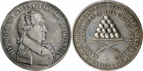 1883 George Washington of Virginia Medal. Massamore Restrike. Musante GW-352R, Baker-64A. Silver. MS-62 (PCGS).

34.2 mm. 638.4 grains. Mostly light...