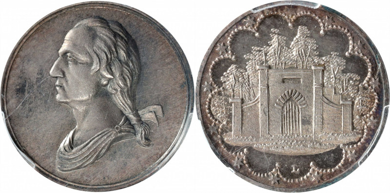 Undated (ca. 1862) Washington Tomb Medalet. By George Hampden Lovett. Musante GW...