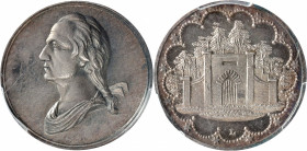 Undated (ca. 1862) Washington Tomb Medalet. By George Hampden Lovett. Musante GW-562, Baker-128. Silver. MS-64 (PCGS).

19.1 mm. 76.0 grains. A rath...