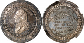 "1799" (ca. 1863) Robinson's Washington Medal. Musante GW-569, Baker-77A. Silver. MS-63 (NGC).

Deep mottled gray on the obverse while the reverse i...
