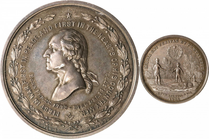 1876 First in War - Magna Est Veritas Medal. By Robert Laubenheimer. Musante GW-...