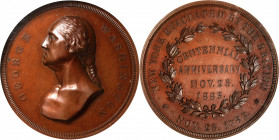 1883 Evacuation of New York Medal. Musante GW-1002, Baker-459. Copper. MS-65 BN (NGC).

45 mm. A lovely specimen of this medal, notable for the unus...