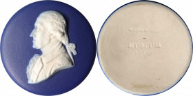 1906 George Washington Wedgwood Portrait. Blue and White Jasperware. As New, or nearly so.

53.7 mm. Obv: Sharp-featured uniformed bust left Rev: Pl...