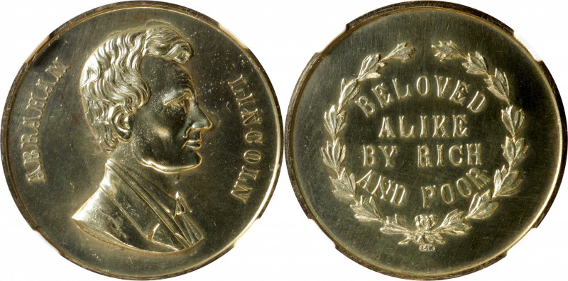 Undated (1924) Abraham Lincoln, Beloved Alike By Rich and Poor Medal. Obverse by...
